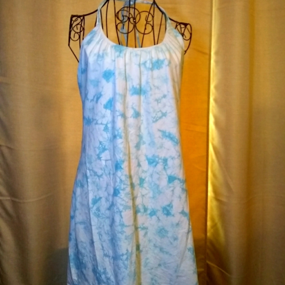 Tie-dye Halter Neck Cotton Sundress